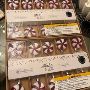 Jingles & Joy LED Glass String Lights 2 Boxes
